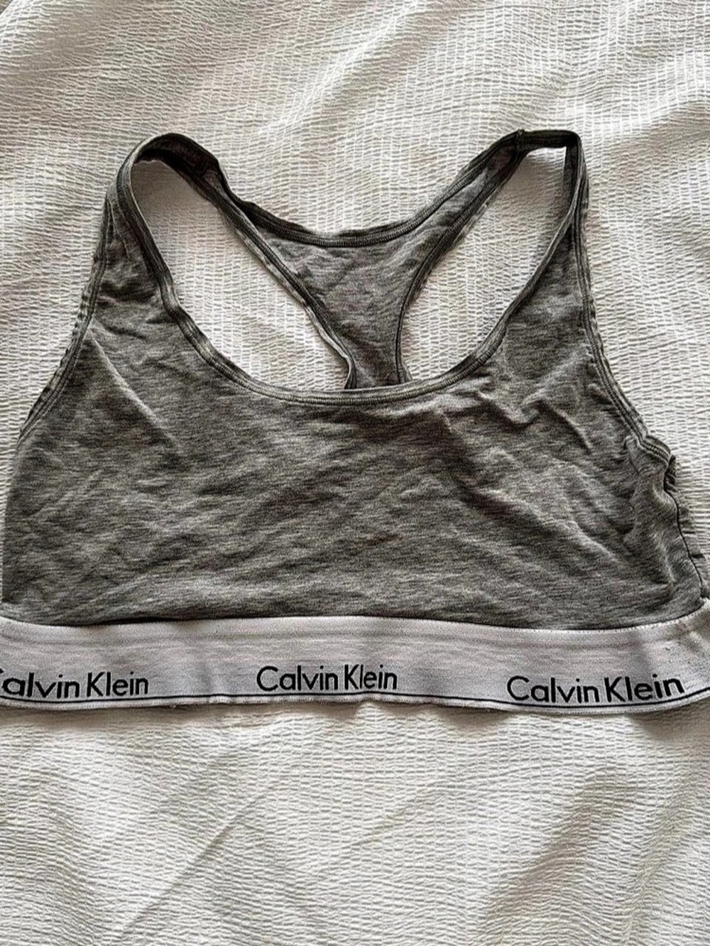 Calvin Klein Modern Cotton Triangle Bralette Gray L